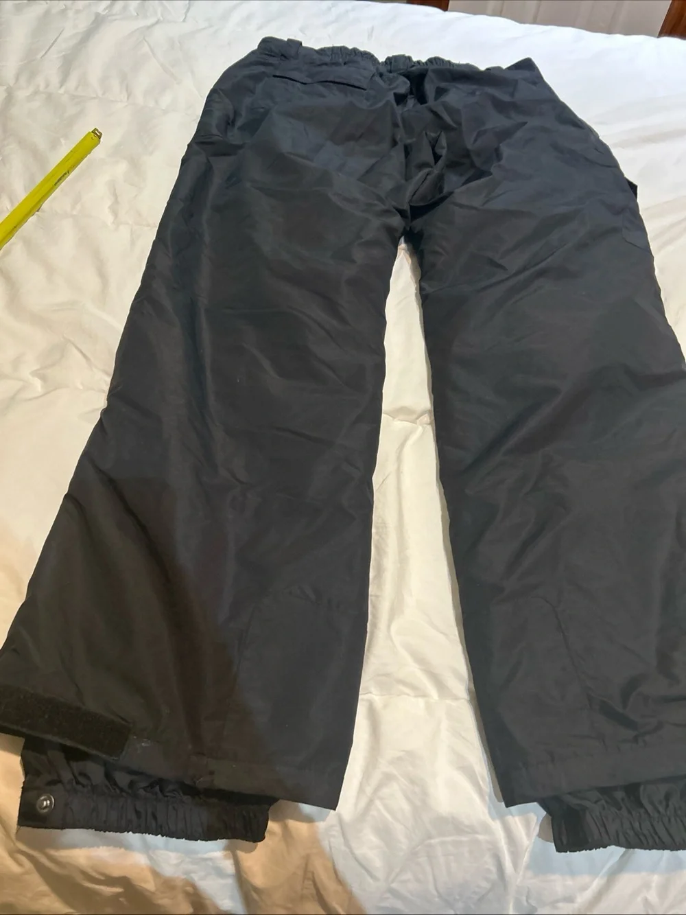Columbia Men XL Black Cargo Pocket Snow Pants Zip Ankle Insulated ski Snowboard